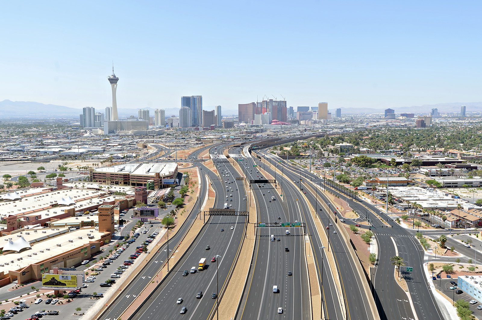 An Ariel view of the highways for Las Vegas